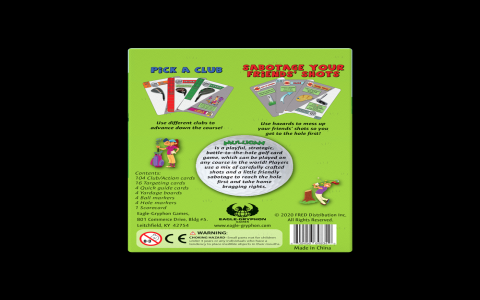 golf card game strategy