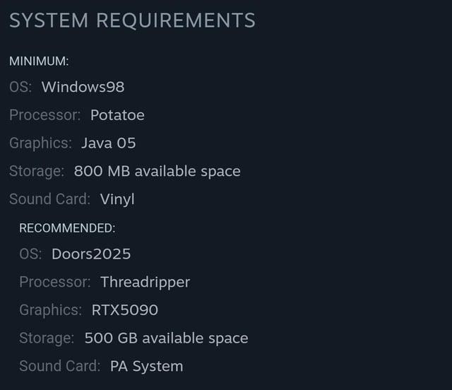 steam games hardware requirements