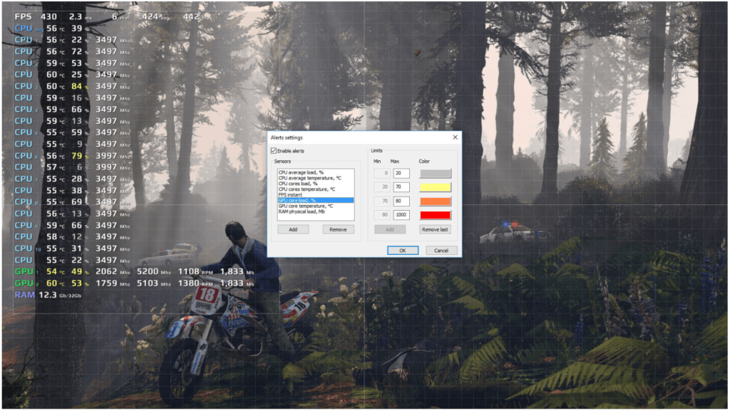 game hardware monitor