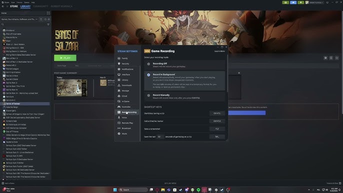 steam game recording gpu hardware encoding