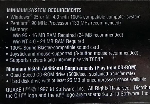 1980s hardware requirements pc games