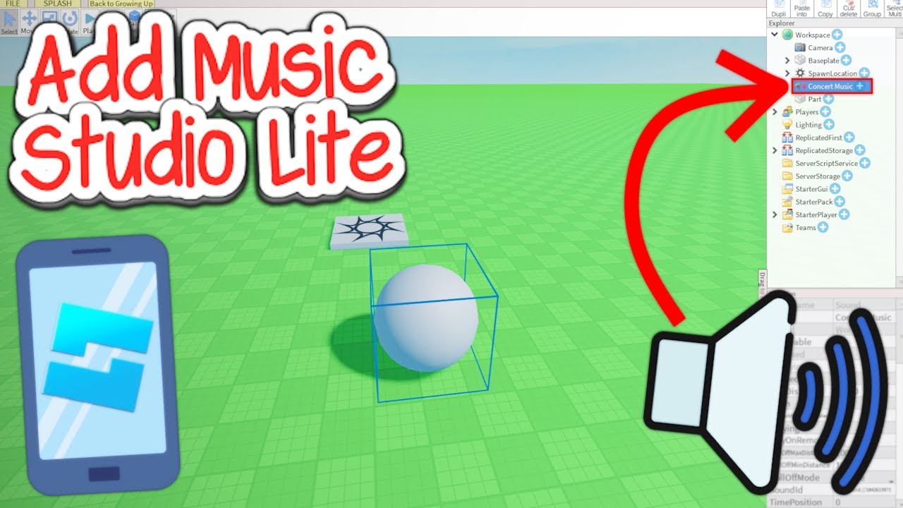 how to add music using ipair on roblox studio