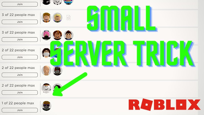 how to people make small servers in roblox