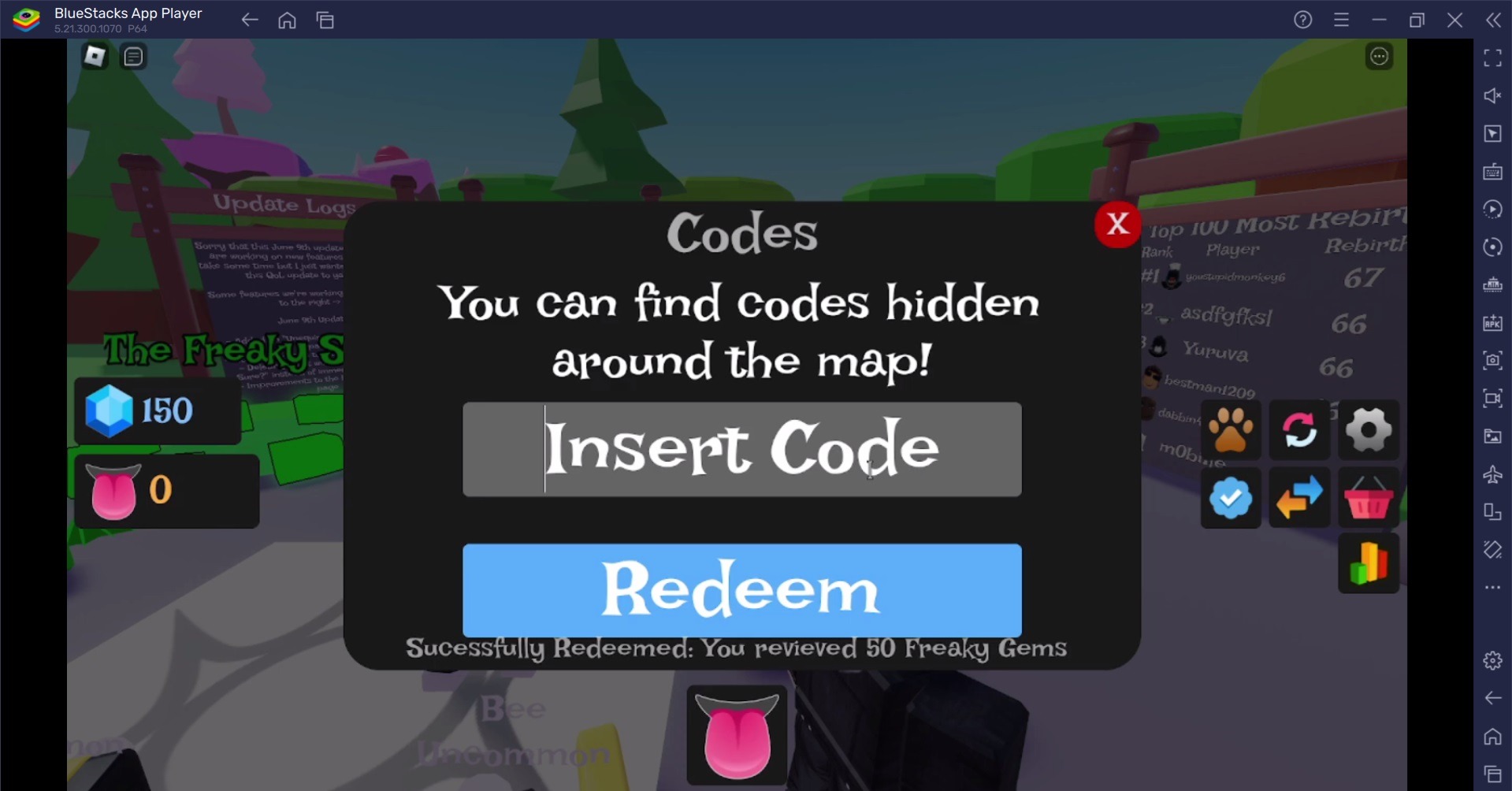 freaky simulator roblox codes