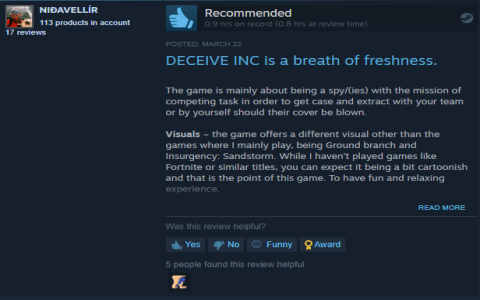 how to positively review a game on steam