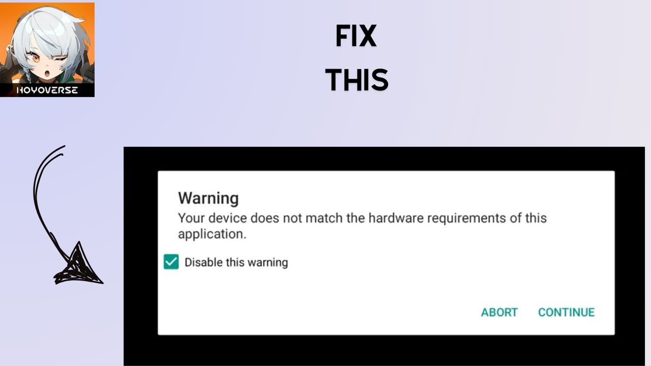 android error hardware does not match game