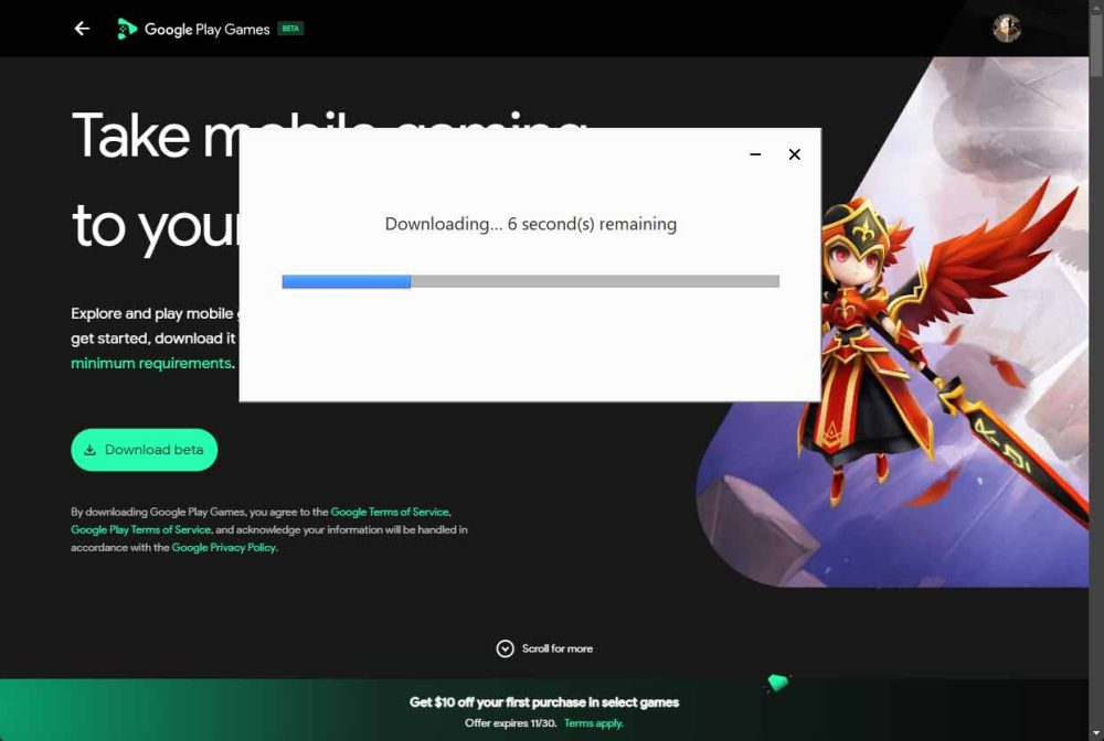 to run google play games hardware virtualization