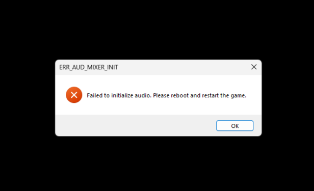 adventrue game studio failed to initialize your audio hardware