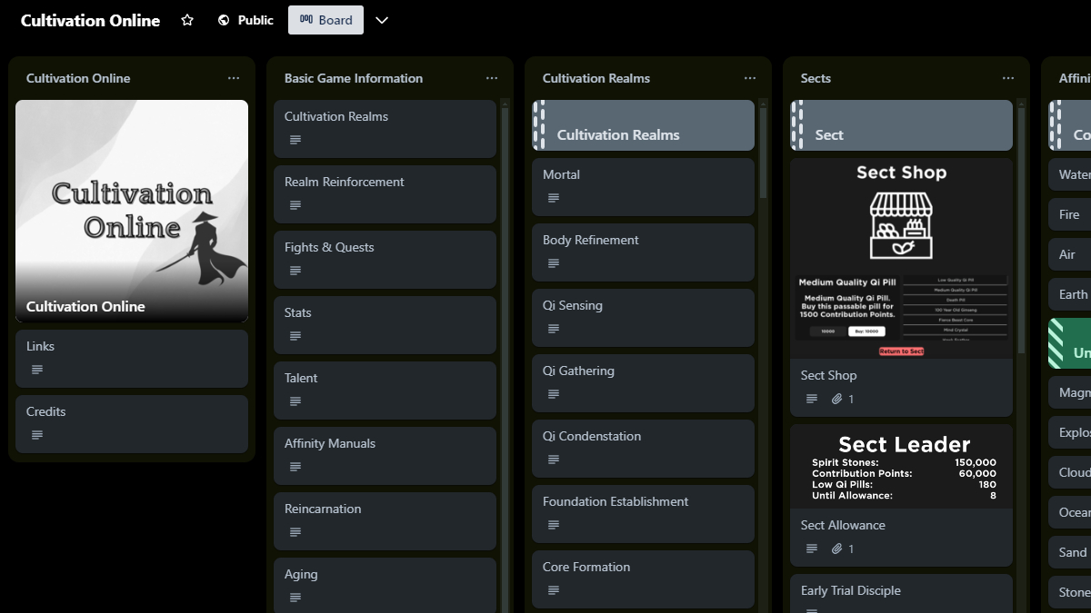 cultivation online roblox trello