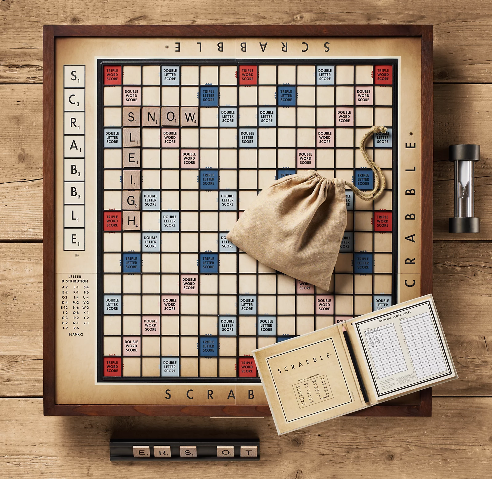 deluxe scrabble board game restoration hardware