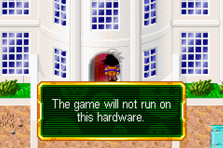 dbz buus fury game will not run on this hardware