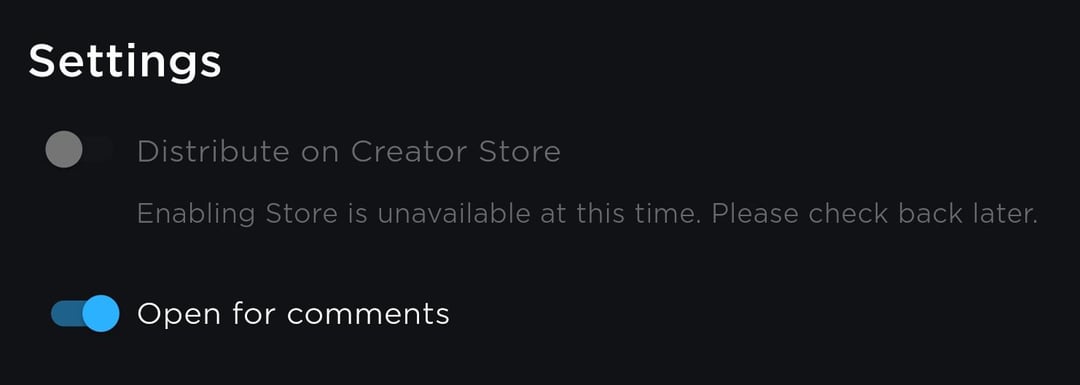 enabling store is unavailable roblox