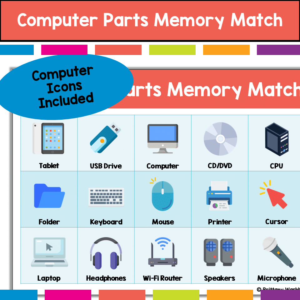 computer hardware matching game