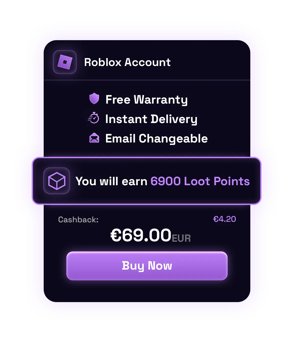 roblox account for sale