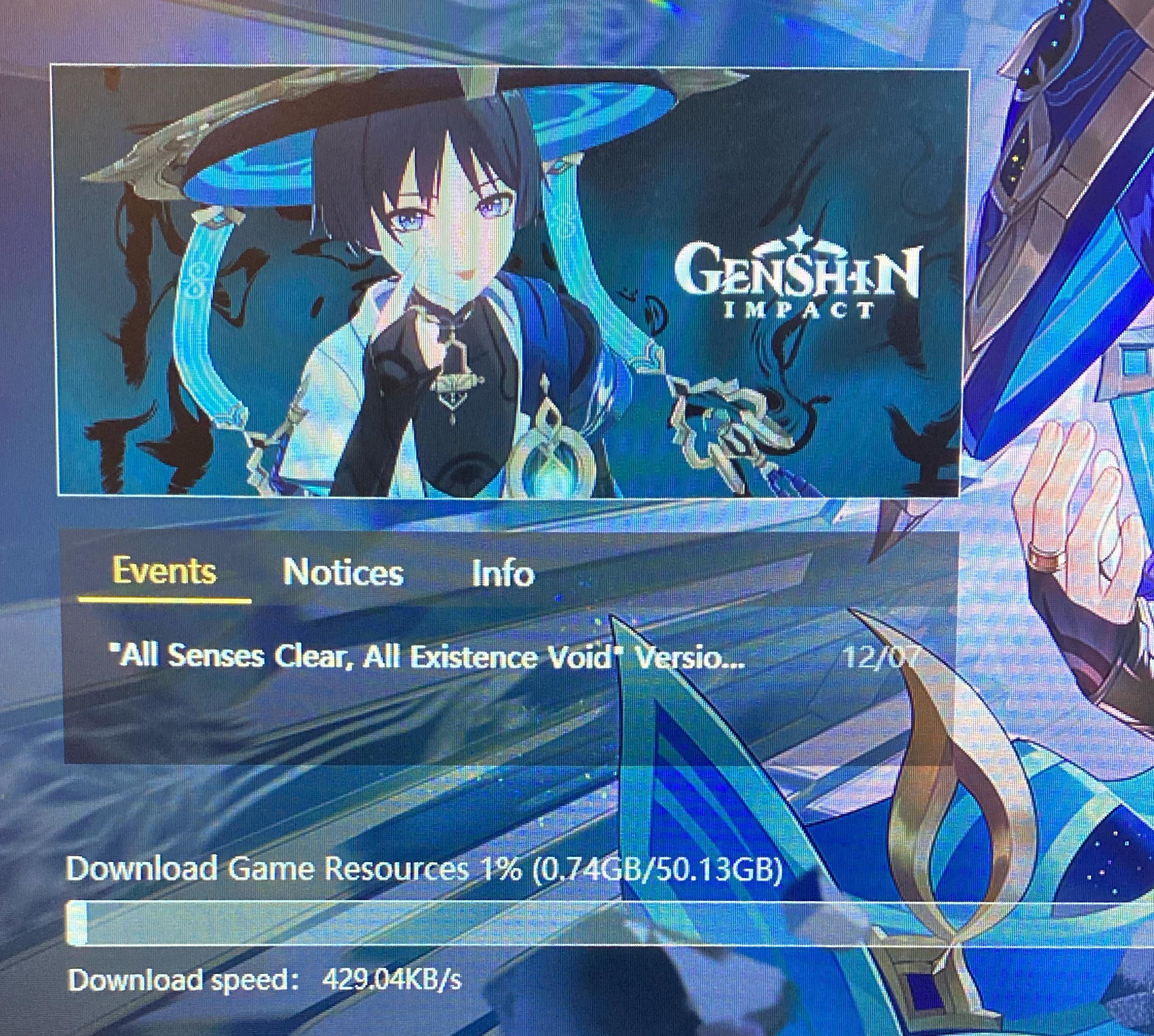 genshin impact download speed slow