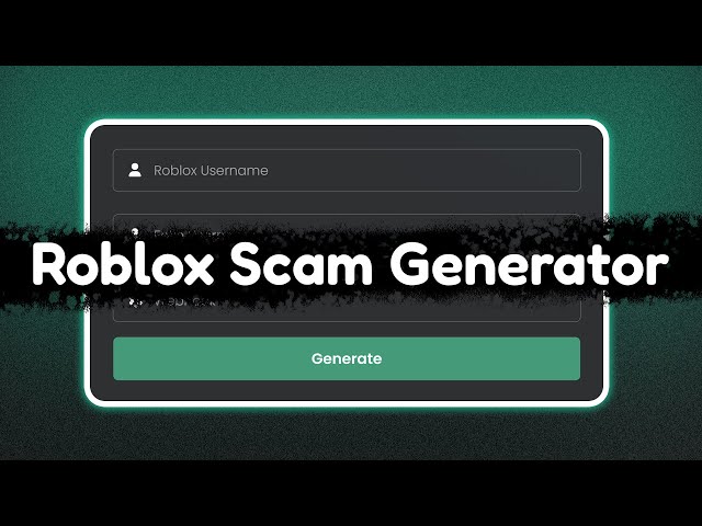 roblox website scam generator