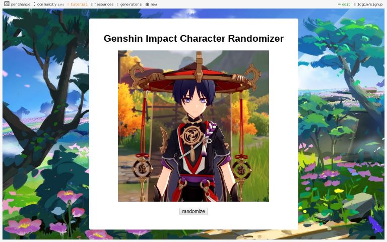 genshin impact random character generator