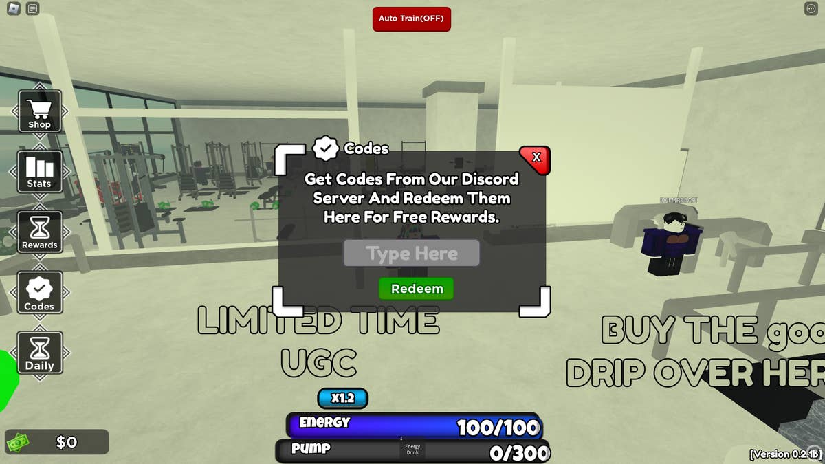 roblox untitled gym game codes