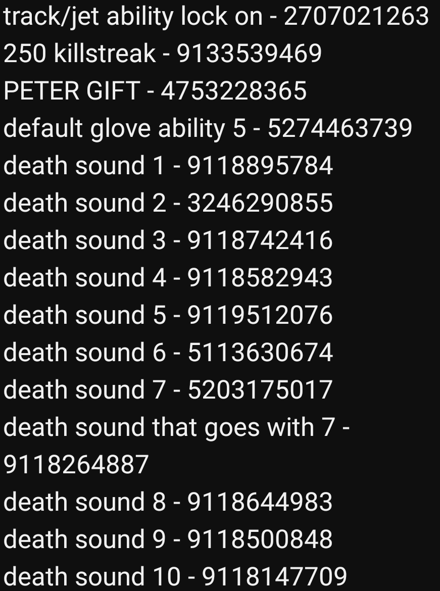 roblox sound id ewgf codes