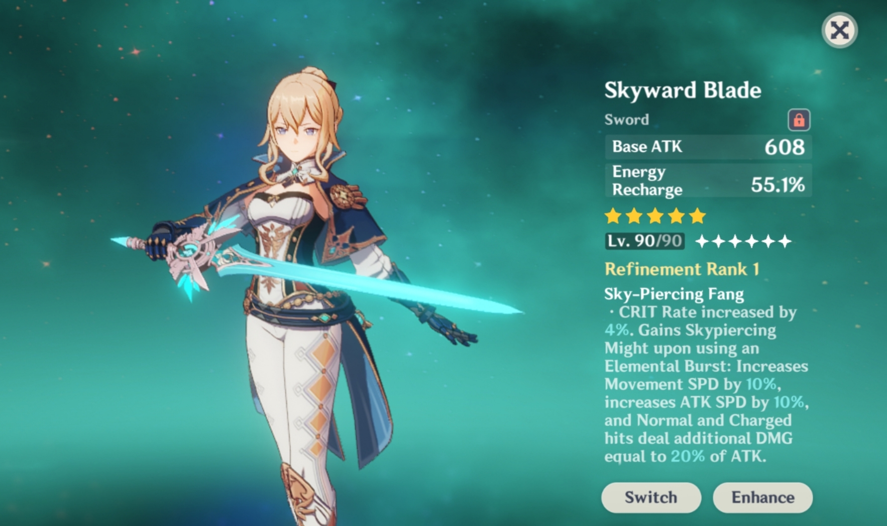 genshin impact skyward blade