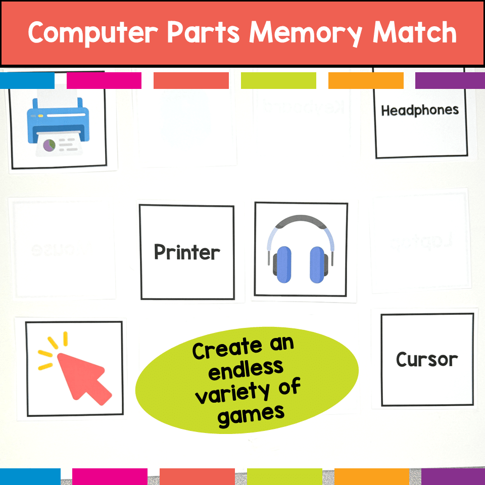 computer hardware matching game
