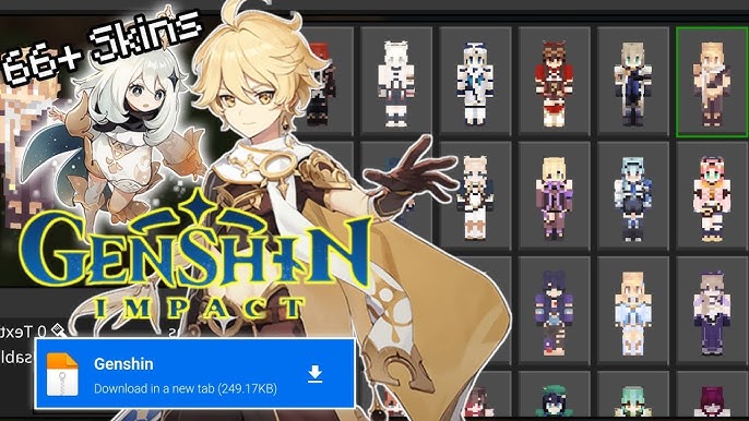 genshin impact minecraft skin