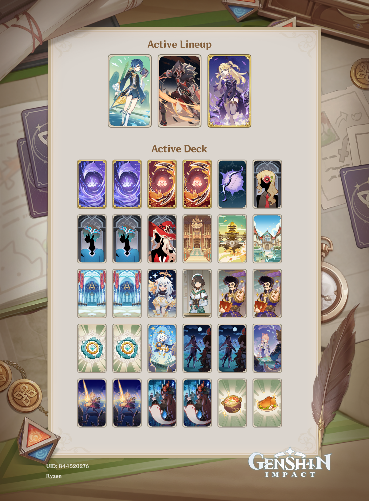 genshin impact tcg decks
