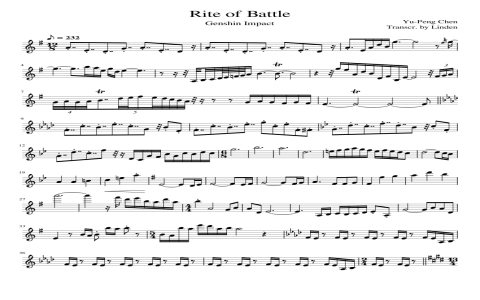 genshin impact sheet music