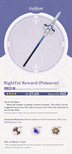 genshin impact rightful reward