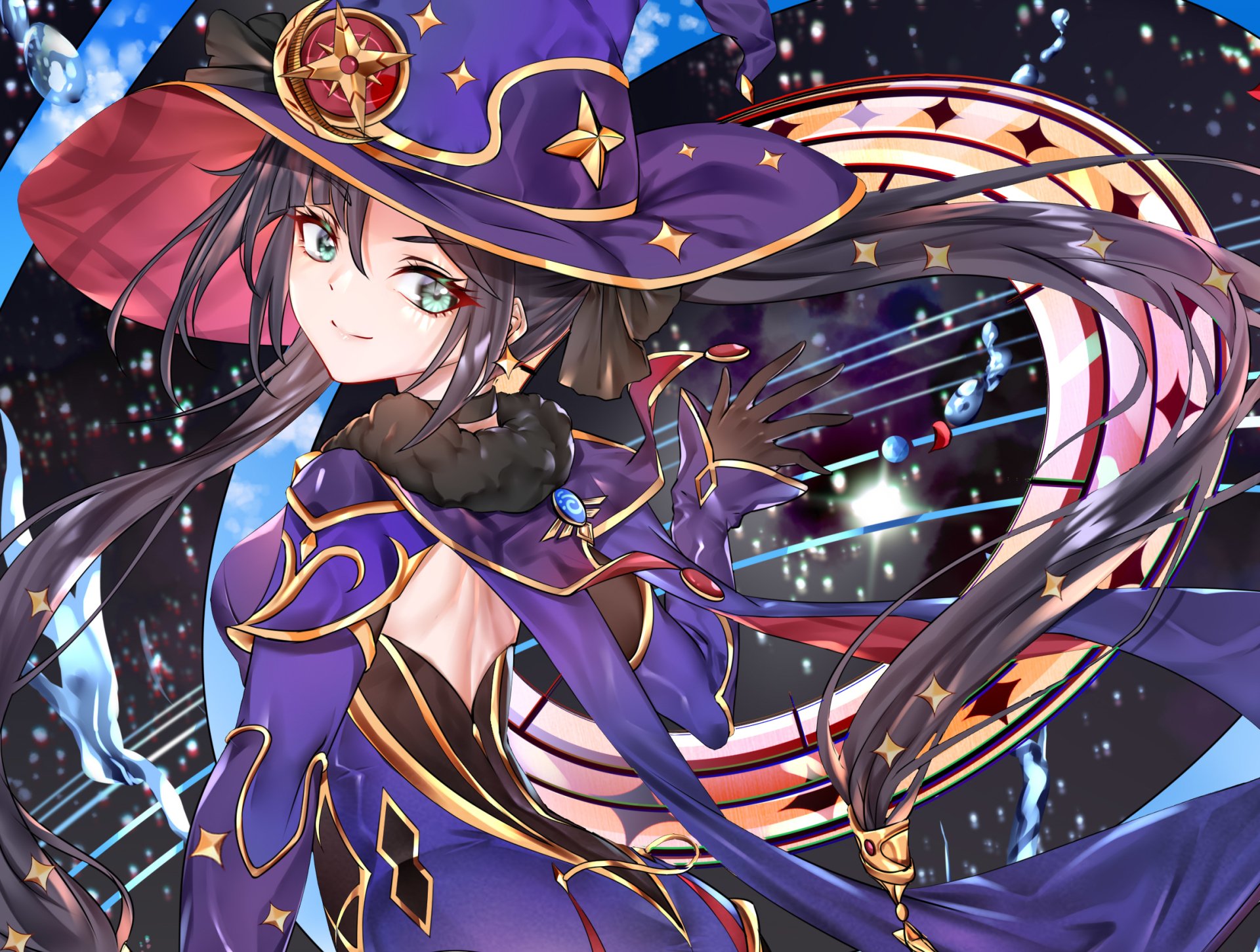 mona genshin impact wallpaper