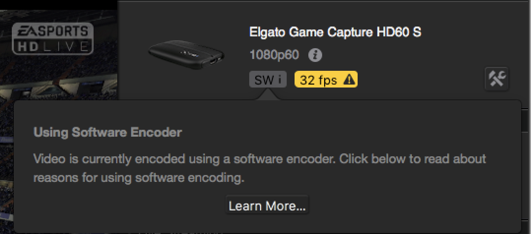 elgato game capture hardware encoder not an option