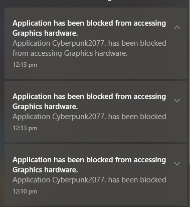 game blocked from accessing graphics hardware nvidia