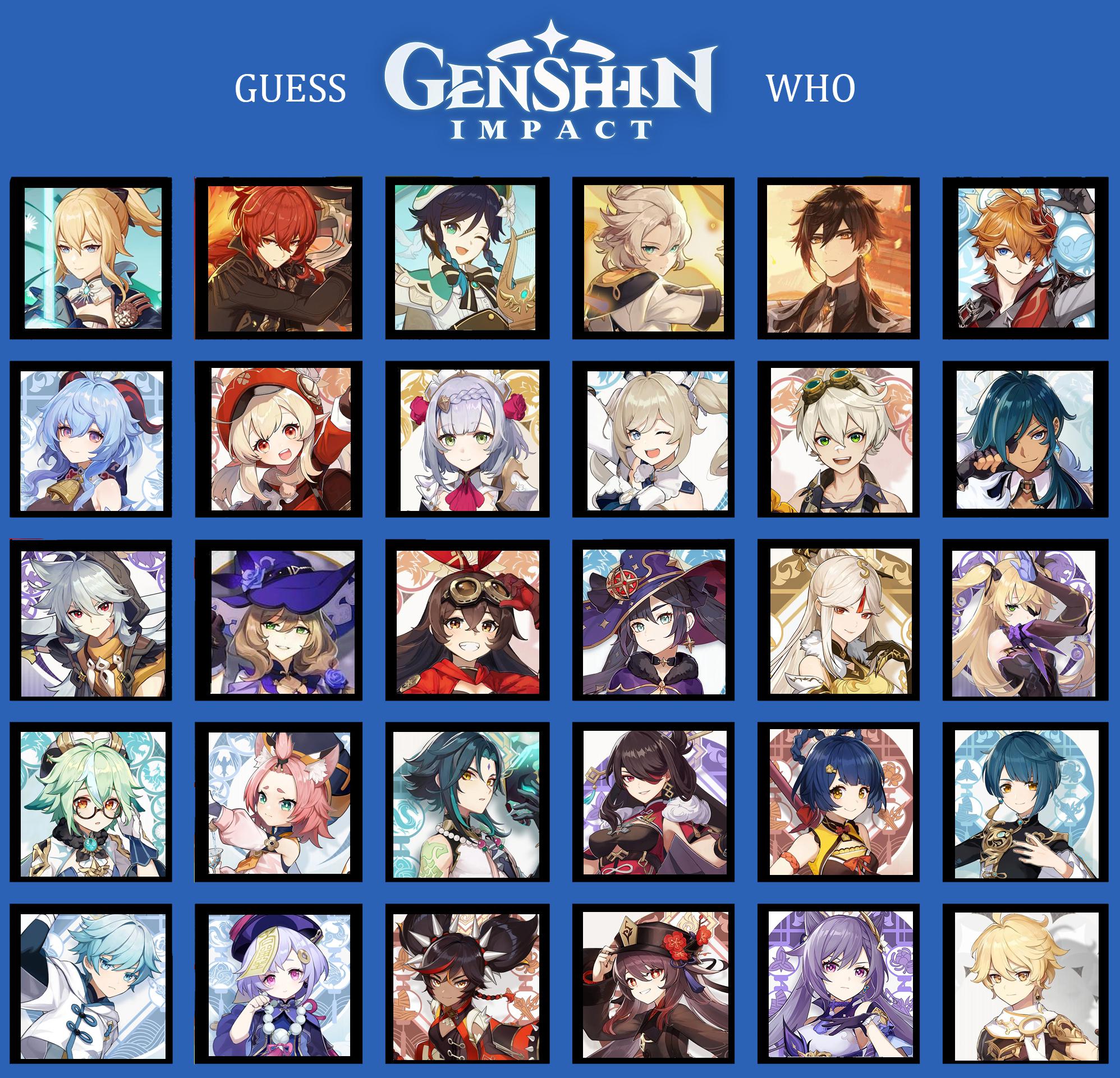 guess the genshin impact character
