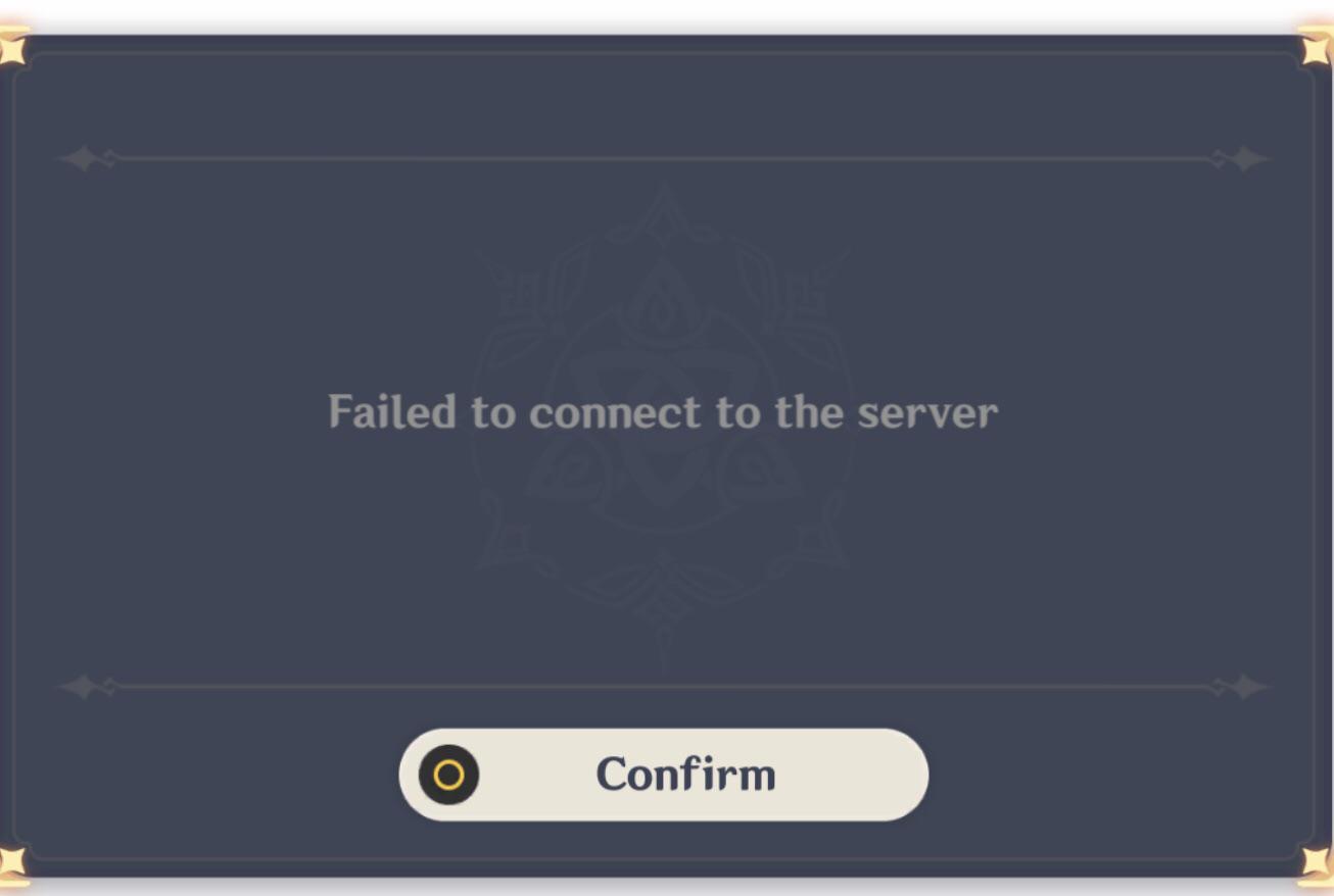 genshin impact failed to connect to server