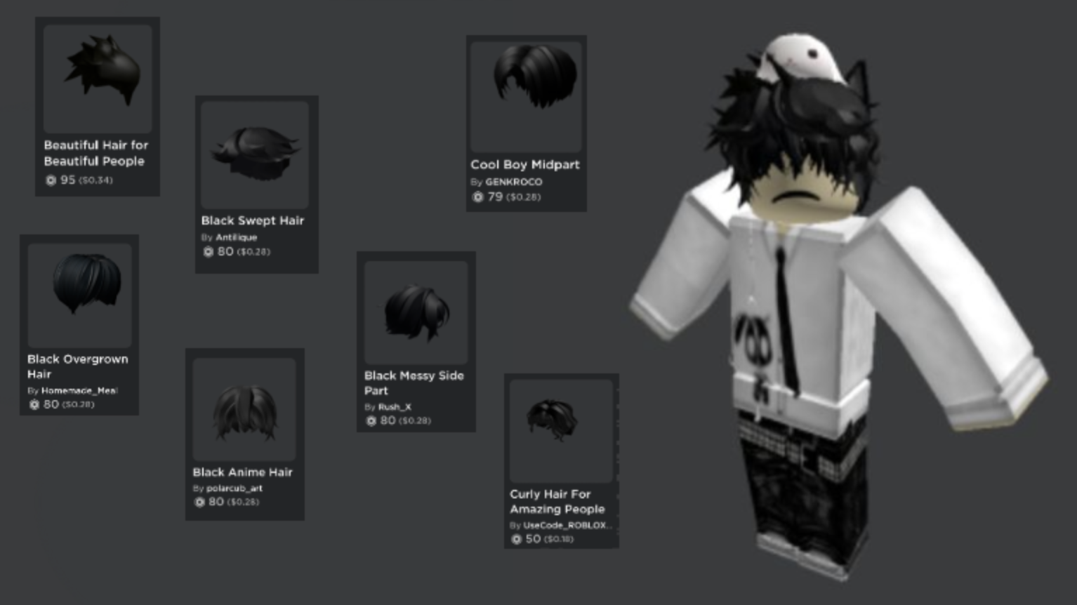 roblox best hair combos boy