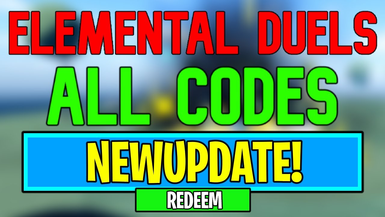 roblox elemental duels codes
