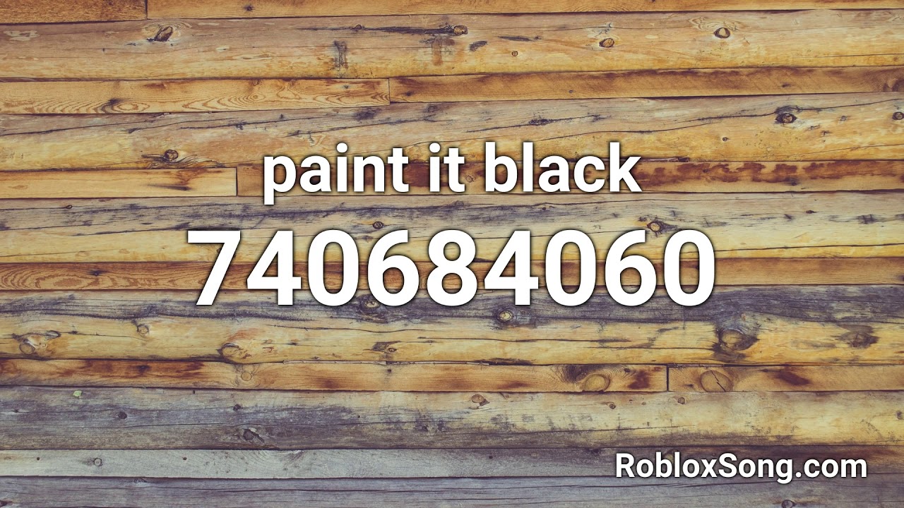 paint it black roblox id